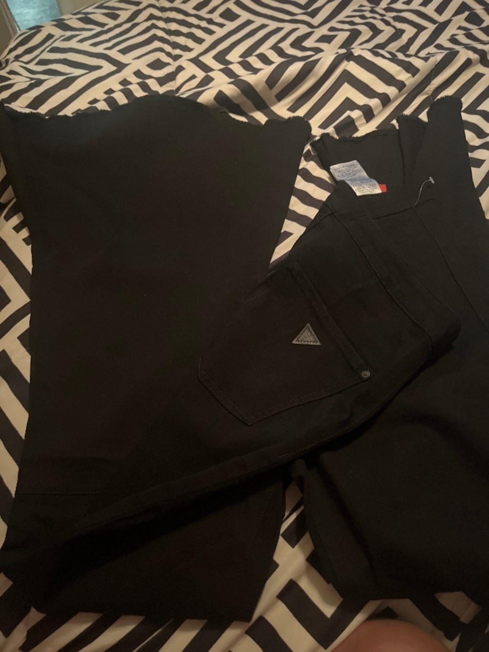 Guess black high rise flare